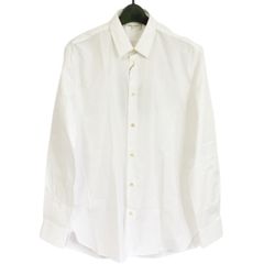 SAINT LAURENT サンローラン 638427 プレーン長袖シャツ ユニフォーム サイズ39 メンズ ホワイト タグ付き　【未使用品】 12501K359