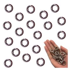 カラビナ 丸 シルバー 18ｍｍ 20個 サークル リング 金具 キーリング キーホルダー ナスカン リングショルダー アクセサリー ハンドメイド パーツ BD4176