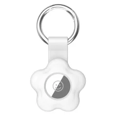 新品 AirTagケース AirTag ケース エアタグ用 AirTagキーホルダー AirTag対応 airtag用保護ケース 360度 全面 保護 耐摩耗性 耐衝撃 軽量 擦傷防止 紛失防止 (ホワイト)