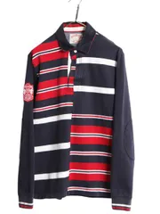 【お得なクーポン配布中!】 ブルックスブラザーズ 長袖 ラガー シャツ メンズ L 古着 Brooks Brothers ラグビーシャツ 長袖シャツ ヘビーウェイト クレイジー ボーダー