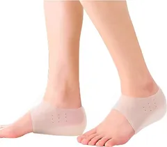 East Leaf シークレットインソール 身長アップ 中敷き 男女兼用 シリコン 軽量 ヒールアップ かかと 足長効果 高通気性 衝撃吸収 フリーサイズ( 白色,  3.5cm)