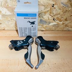 【希少】 シマノ 105 ST-5700 シルバー STI レバー 新品ブラケットカバー付 2×10s 動作確認済 SHIMANO デュアルコントロール シフター