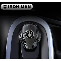 ◆マセラティ Maserati◆アイアンマン エンジンボタンカバー プッシュスタートボタン 自動車 内装 保護 ボドレスアップ 高級感 aaai qtm