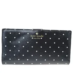 【中古】 ケイト・スペード(Kate Spade) PWRU5834 レザー 長財布（二つ折り） ブラック 06GB609