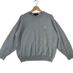 BURBERRY LONDON バーバリーロンドン ニット セーター ワンポイント刺繡 ７サイズ ブルー系 水色