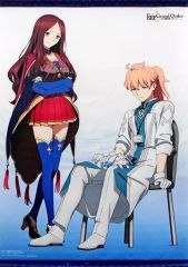 [중고] 태피스트리 레오나르도 다빈치 & 로마니 아키맨 B2 태피스트리 [Blu-ray/DVD Fate/Grand Order - 절대 마수 전선 바빌로니아- 제1권 & 제2권] ​​토라노아나 연동 구입 특전