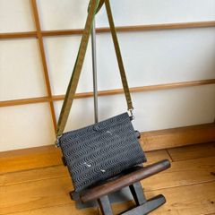 千代掛け　掛け財布　流水柄　紺系　肩掛け　お祭り　お神輿
