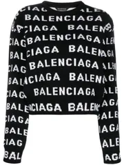 2024年最新】バレンシアガ balenciaga ニット セーター ロゴ 総柄 ...