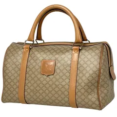 セリーヌ CELINE マカダム柄 ハンドバッグ ミニボストン ハンドバッグ コーティングキャンバス ベージュ レディース 【中古】