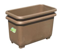 深型 プランター５５cm ２個セット　　　ブラウン 家庭菜園 野菜 深型プランター 屋外 大型 プラスチック 長方型