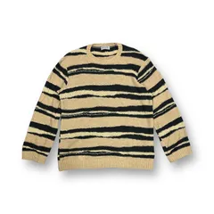 定価60500円 yohji yamamoto 24SS 5G BORDER COLOR-BLOCKED ROUND NECK ボーダー ニット セーター ヨウジヤマモト 3 HS-K04-092 70710A1のサムネイル