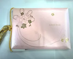 横書きのゲストブック（芳名帳）結婚式などお祝い事にご利用できます。