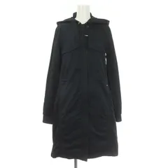 アルマーニ ジーンズ ARMANI JEANS スプリングコート ロング ジップアップ フード ナイロン混 USA 2 紺 ネイビー /MY ■OSのサムネイル