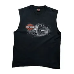 ハーレーダビッドソン ノースリーブ カットオフTシャツ  タンクトップ【A-527】
