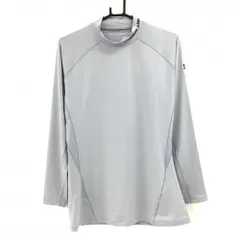 アンダーアーマー ハイネックインナーシャツ ライトグレー ネックロゴプリント ヒートギア メンズ XL ゴルフウェア UNDER ARMOUR