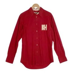 KATHARINE HANNETT LONDON キャサリンハムネット ロンドン コットンシャツ レッド ワッペン Size Lのサムネイル