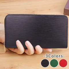 ラウンドファスナー　レザー　長財布