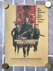 ２００９年映画 イングロリアス・バスターズ B1サイズポスター  5人 両面 INGLOURIOUS BASTERDS BASTARDS 2009 TARANTINO ORIGINAL MOVIE PRINT