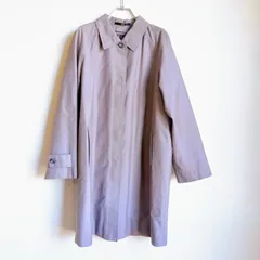 美品⭐️ ダックス DAKS トレンチコート スリット 刻印ボタン 刺繍 キュプラ ダブルポケット カジュアル ライナー付き ステンカラー インポート ベーシック クラシック バルカラー 中綿 日本製 Made in Japan ラグラン Lサイズ