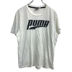 PUMA 半袖 ロゴTシャツ Lサイズ プーマ レディース ホワイト 刺繍 古着卸 アメリカ仕入 t2406-3796