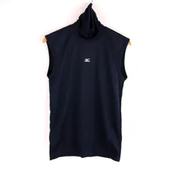 ミズノ タンクトップ ノースリーブ シャツ トップス ハイネック スポーツインナー メンズ Sサイズ ネイビー Mizuno 【中古】のサムネイル
