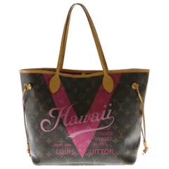 LOUIS VUITTON (ルイヴィトン) ネヴァーフル MM モノグラム Vライン グルナード レザー ハンド トートバッグ ゴールド金具 ブラウン/ピンク M41602