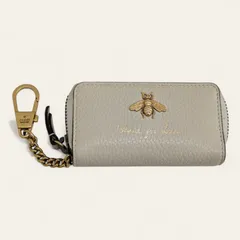 GUCCI 蜂モチーフ キーケース GUCCI 蜂モチーフ キーケース GUCCI ブラックレザーキーケース
