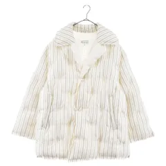 Martin Margiela 10 (マルタンマルジェラ) ストライプ パデッドジャケット ホワイト S50AM0504STN989のサムネイル