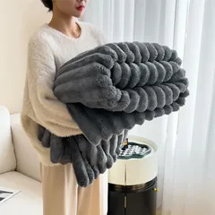 新品 クリーム色 ふわもこ 毛布 ブランケット 厚手 暖かい シングル ダブル ハーフサイズ おしゃれ ひざ掛け ふわふわ モコモコ とろとろ もこもこ ふわとろ毛布 kkknyt