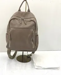 【盛岡79-0055】BARCOS シュリンク レザー リュック トープ バルコス【中古/100】【レディース】