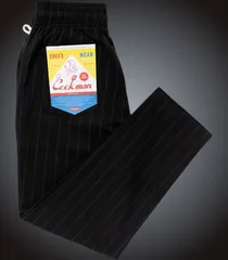 Cookman クックマン Chef Pants シェフパンツ ルーズフィット イージーパンツ (Stripe Black shadow) コックパンツ カラー：ブラック 5,940円(内税)