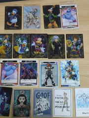 aca39 希少カード 有 キングダムハーツ ウエハース 第1弾 ビジュアルカード ソラ リク カイリ 休息 未開封 ウエハース