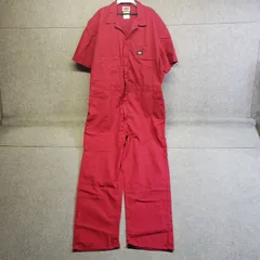 ディッキーズ　Dickies　半袖ツナギ　オールインワン　赤　46 u6943i