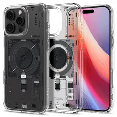 Spigen iPhone 16 Pro Max ケース MagSafe対応 クリア ストラップホール 米軍MIL規格 ウルトラ・ハイブリッド・マグフィット ACS08791 (ネオ・ワン)