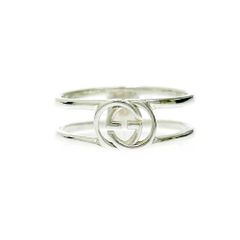 【中古】【箱付き】 GUCCI グッチ シルバー スリム オープンバンド リング 2.0g 925刻印 407822 リング・指輪