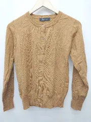 ◇ nano universe ナノ ユニバース ニット 長袖 カーディガン サイズF キャメル レディース P  【1408200043916】