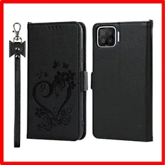 【匿名配送】ブラック_OPPO A73 / F17 【Hamany】OPPO A73 ケース 手帳型 CPH2099 ケース ストラップ スマホケース OPPOのサムネイル