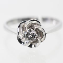 レトロ ねじり梅 ダイヤ リング 0.16ct Pt900 /24-3697S - メルカリ 