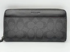 ☆COACH コーチ 長財布 F25517 アコーディオン シグネチャー ラウンドジップウォレット