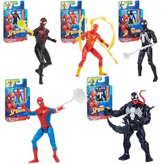 【新品未開封】 ハズブロ マーベル MARVEL スパイダーマン エピックヒーローシリーズ アクションフィギュア 5体セット 4インチ(10cm) アメコミ ヒーロー ヴィラン おもちゃ 玩具 グッズ 誕生日 クリスマス プレゼント
