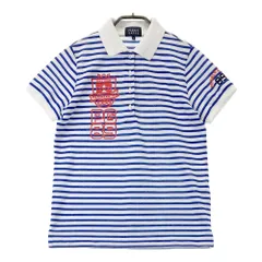 サイズ：0 PEARLY GATES パーリーゲイツ  半袖ポロシャツ ボーダー柄 ホワイト系 [240101388289]# ゴルフウェア レディース ストスト