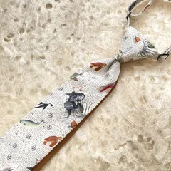 【受注制作】キッズネクタイ　リバティ生地使用　アジャスター付き　バイカラーネクタイ　アホイ　卒業式　入学式　七五三　発表会