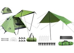 ZHBBRT タープ 防水タープ と テント 2人用 セット - メルカリ