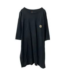 Carhartt 半袖 ポケットTシャツ 2XL TALL フェードブラック カーハート ビッグサイズ ロゴ 古着卸 アメリカ仕入 a707-5499