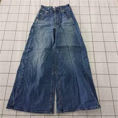 ◇ Θ SOMETHING サムシング ストレッチ ワイド デニム パンツ ジーンズ サイズXS ブルー系 レディース E  【1509180014320】