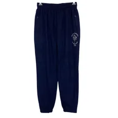 ジャージパンツ S～ ネイビー イージーパンツ ワンポイント 刺繍 スポーティー 薄手 古着卸 アメリカ仕入 2504-276