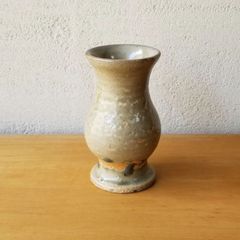 灰釉花瓶　瀬戸　 ( 花器 花入れ 花瓶 民藝 作家 )
