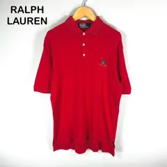 90s Polo by Ralph Lauren ポロバイラルフローレン ゴルフ ロゴ刺繍 半袖ポロシャツ レッド