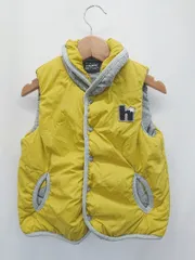 ◇ ⊇ HAKKA ハッカ リバーシブル　キッズ　ノースリーブ 中綿ダウンベスト サイズ表記なし イエロー系 キッズ E  【1411130008825】