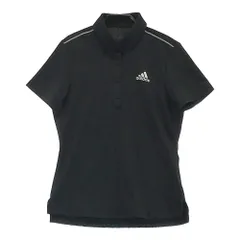 サイズ：M ADIDAS GOLF アディダスゴルフ DW6343 半袖ポロシャツ ボタンダウン  ブラック系 [240101312309]# ゴルフウェア レディース ストスト